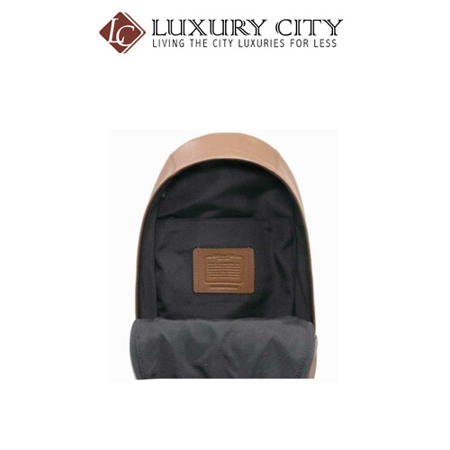 [Luxury City] Coach Houston Pack Varsity Stripe Leather Brown Saddle Coach-F49318