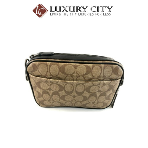 [Luxury City] Coach Graham Crossbody Signature Canvas Handbag Light Brown/Sand Coach-F85037
