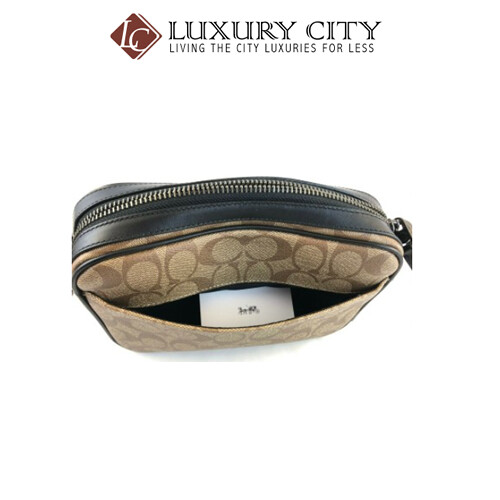 [Luxury City] Coach Graham Crossbody Signature Canvas Handbag Light Brown/Sand Coach-F85037