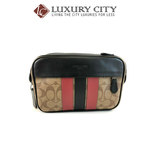 [Luxury City] Coach Graham Crossbody Signature Canvas Handbag Light Brown/Sand Coach-F85037