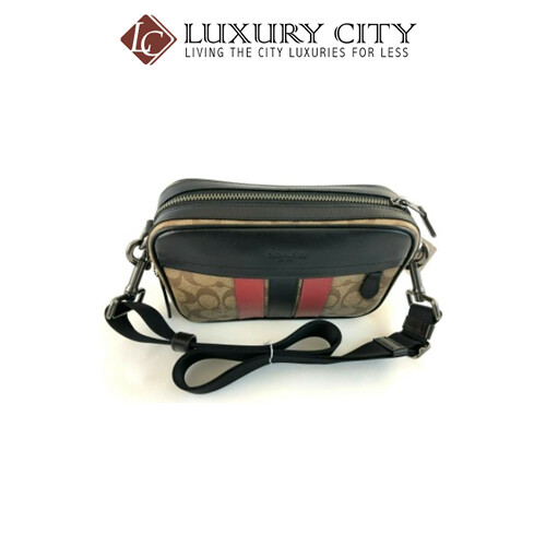 [Luxury City] Coach Graham Crossbody Signature Canvas Handbag Light Brown/Sand Coach-F85037