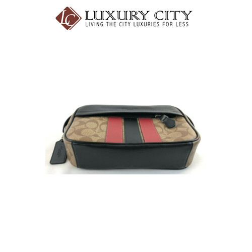 [Luxury City] Coach Graham Crossbody Signature Canvas Handbag Light Brown/Sand Coach-F85037