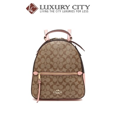 [Luxury City] Coach Jordyn Backpack In Blocked Signature Canvas Light Pink Coach-F76715