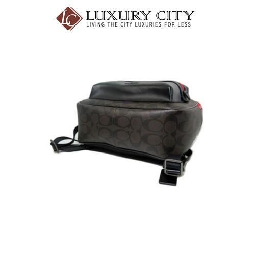 [Luxury City] Coach Medium Charlie Backpack In Signature Canvas With Strawberry Motif Coach-F78252