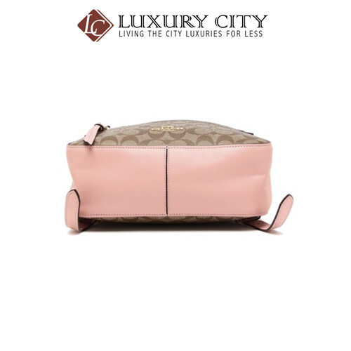 [Luxury City] Coach Jordyn Backpack In Blocked Signature Canvas Light Pink Coach-F76715