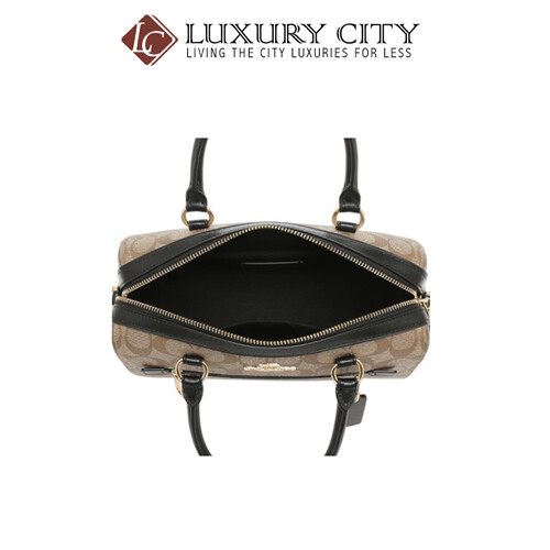 [Luxury City] Coach Rowan Satchel In SignatureI Canvas Light Brown/Sand Coach-F83607