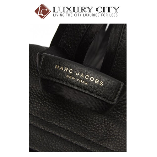 [Luxury City] Marc Jacobs Trek Pack Leather Medium Backpack Black MJ-M0014268