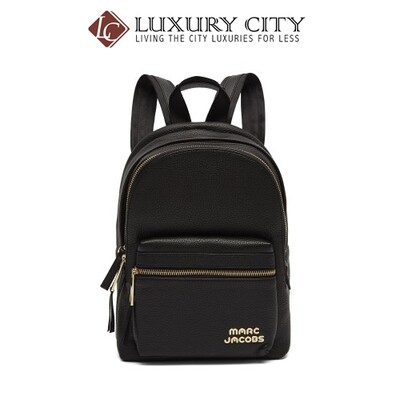 [Luxury City] Marc Jacobs Trek Pack Leather Medium Backpack Black MJ-M0014268