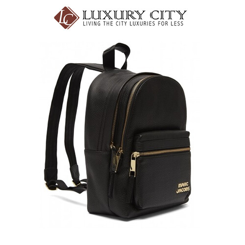 [Luxury City] Marc Jacobs Trek Pack Leather Medium Backpack Black MJ-M0014268