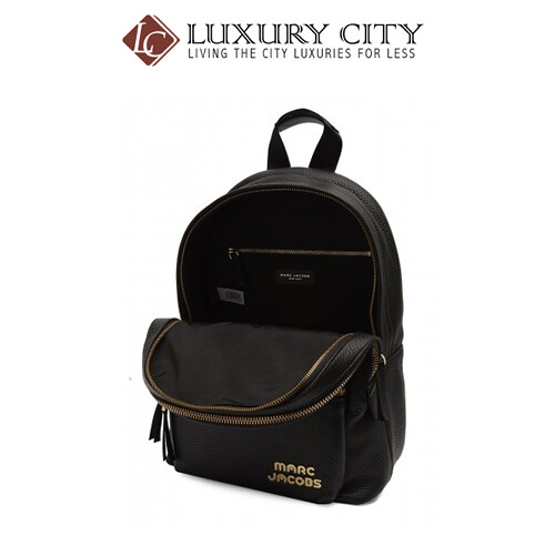 [Luxury City] Marc Jacobs Trek Pack Leather Medium Backpack Black MJ-M0014268