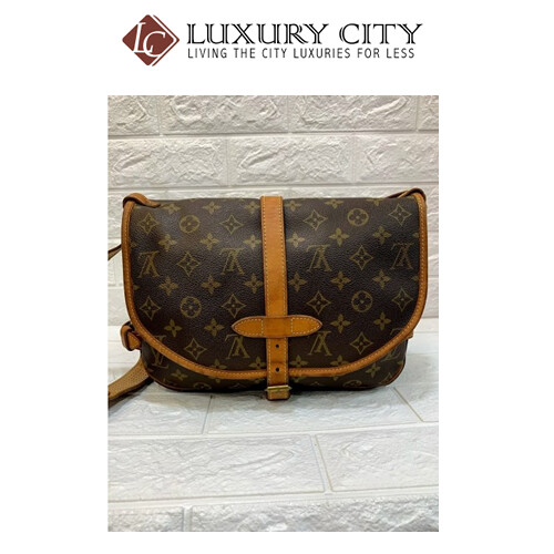 [Luxury City] Preloved Authentic Louis Vuitton Monogram Canvas Saumur Shoulder Bag Vintage