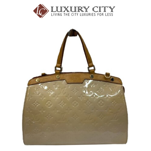 [Luxury City] Preloved Authentic Louis Vuitton Amarante Monogram Vernis Brea GM Bag White 050705