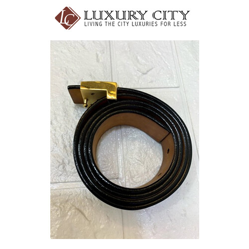 [Luxury City] Preloved Authentic Louis Vuitton Black Leather Belt