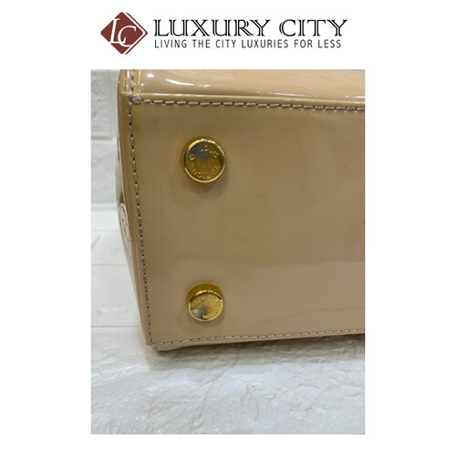 [Luxury City] Preloved Authentic Louis Vuitton Amarante Monogram Vernis Brea GM Bag White 050705
