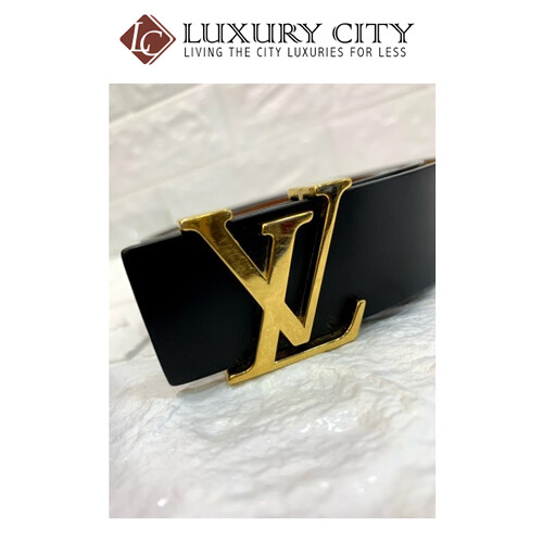 [Luxury City] Preloved Authentic Louis Vuitton Black Leather Belt