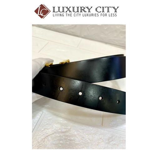 [Luxury City] Preloved Authentic Louis Vuitton Black Leather Belt