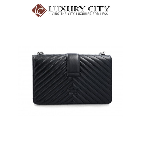 [Luxury City] Pinko Leather Messenger Bag Love Mix Pinko-1P21HG (Black)