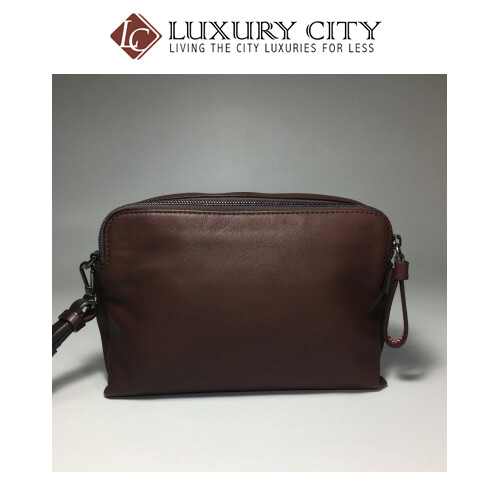 [Luxury City] Bally Zipped Wash Bag Chestnut Men Accessories Bags