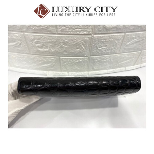 [Luxury City] Preloved Vintage Dior Crocodile Print Clutch