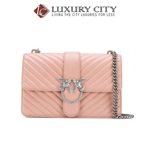 [Luxury City] Pinko Mix Love Bag In Quilted Nappa Pinko-1P21HG (Light Pink)