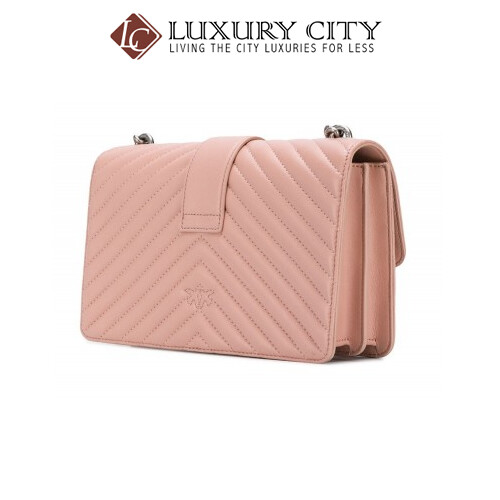 [Luxury City] Pinko Mix Love Bag In Quilted Nappa Pinko-1P21HG (Light Pink)