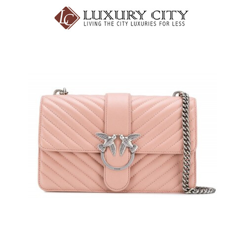 [Luxury City] Pinko Mix Love Bag In Quilted Nappa Pinko-1P21HG (Light Pink)