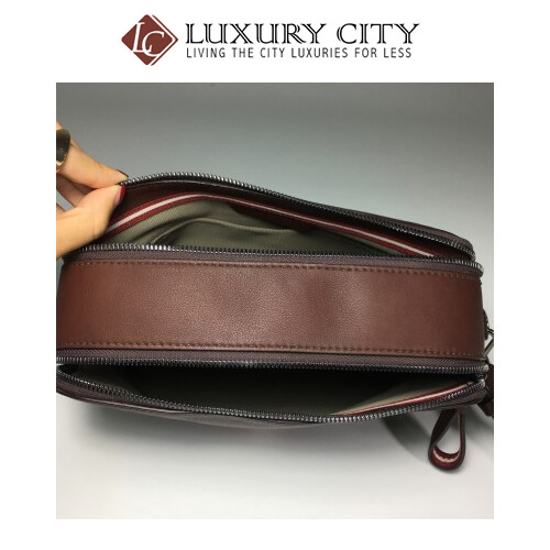 [Luxury City] Bally Zipped Wash Bag Chestnut Men Accessories Bags
