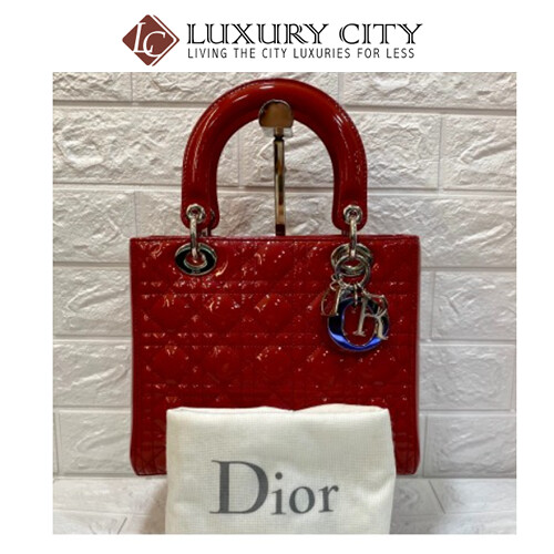 [Luxury City] Preloved Christian Dior Lady Dior Patent Leather With Strap