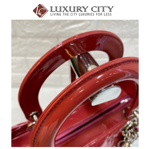 [Luxury City] Preloved Christian Dior Lady Dior Patent Leather With Strap