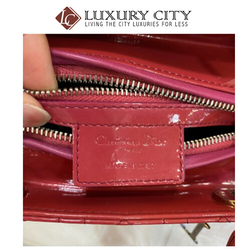 [Luxury City] Preloved Christian Dior Lady Dior Patent Leather With Strap