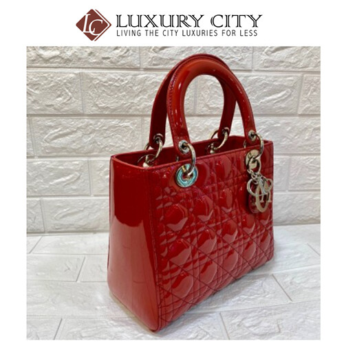 [Luxury City] Preloved Christian Dior Lady Dior Patent Leather With Strap