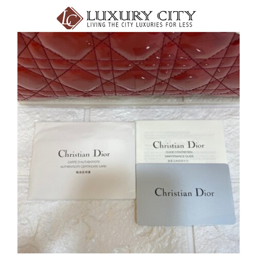 [Luxury City] Preloved Christian Dior Lady Dior Patent Leather With Strap