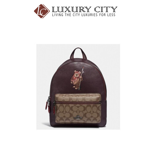 [Luxury City] Star Wars X Coach Medium Charlie Backpack In Signature Canvas With Ewok Coach-F88014