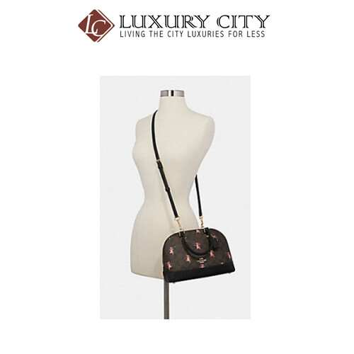 [Luxury City] Coach Mini Sierra Satchel In Signature Canvas With Party Mouse Print Coach-F87662