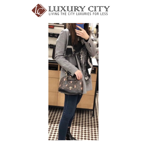 [Luxury City] Coach Mini Sierra Satchel In Signature Canvas With Party Mouse Print Coach-F87662