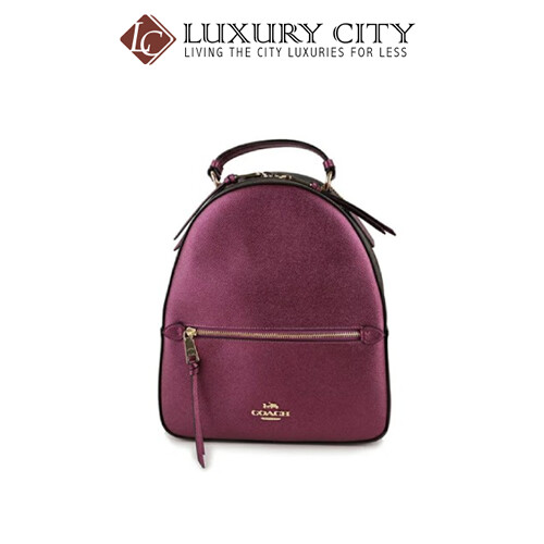 [Luxury City] Coach Jordyn Backpack In Signature Canvas Dark Purple Coach-F85029