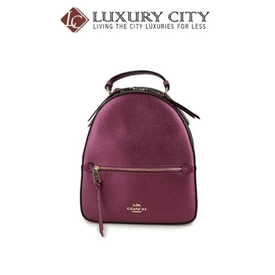 [Luxury City] Coach Jordyn Backpack In Signature Canvas Dark Purple Coach-F85029