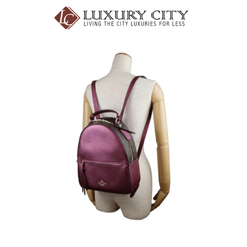 [Luxury City] Coach Jordyn Backpack In Signature Canvas Dark Purple Coach-F85029