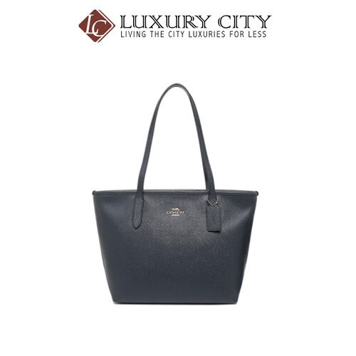 [Luxury City] Coach Zip Top Tote Navy Coach-F83857
