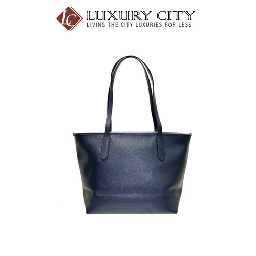[Luxury City] Coach Zip Top Tote Navy Coach-F83857