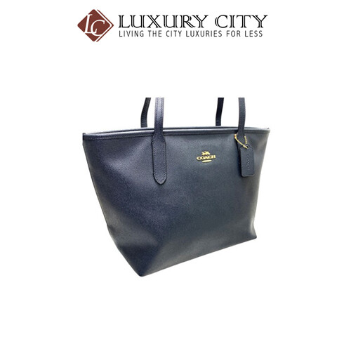 [Luxury City] Coach Zip Top Tote Navy Coach-F83857