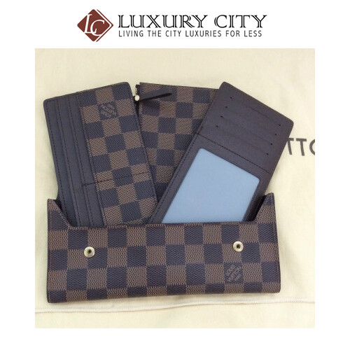 [Luxury City] Preloved Louis Vuitton 3 in 1 Long Wallet Set