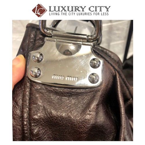 [Luxury City] Preloved Used Miumiu Full Leather Shoulder Carry Bag