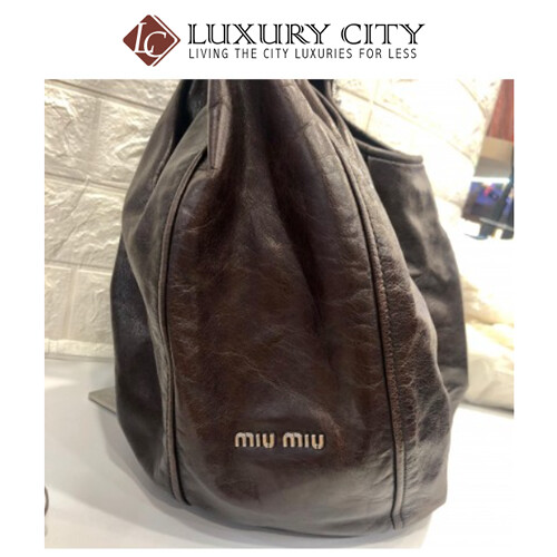 [Luxury City] Preloved Used Miumiu Full Leather Shoulder Carry Bag