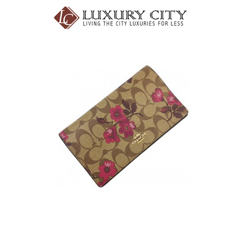 [Luxury City] Coach Hayden Foldover Crossbody Clutch In Signature Canvas With Victorian Floral Print Coach-F87765