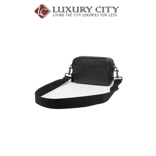 [Luxury City] Coach Graham Crossbody In Signature Leather Black Coach-F50713