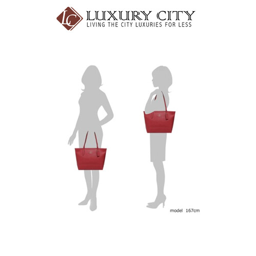 [Luxury City] Coach Zip Top Tote Red Coach-F83857