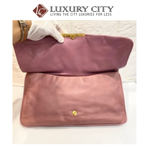 [Luxury City] Preloved Miu Miu Full Leather Clutch Bag