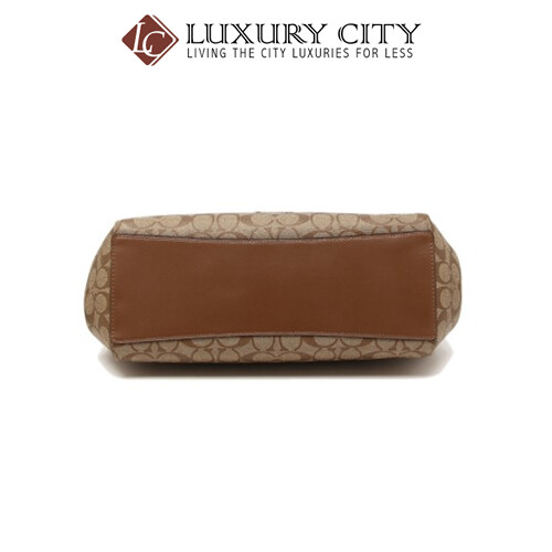 [Luxury City] Coach Hallie Shoulder Bag In Signature Canvas Canvas Coach-F80298