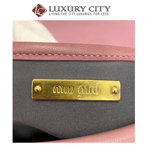 [Luxury City] Preloved Miu Miu Full Leather Clutch Bag